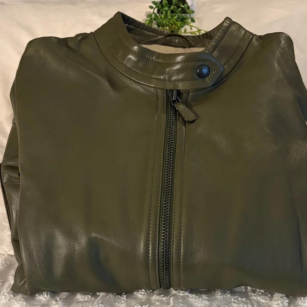 Coach Olive Leather Jacket - Picture 3 of 3